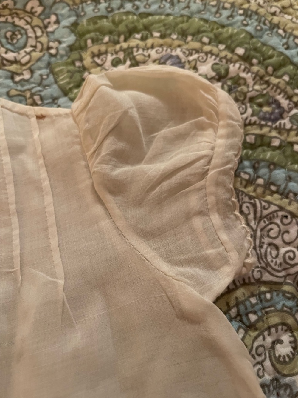 Vintage White/Cream Sheer infant dress and a bathrobe